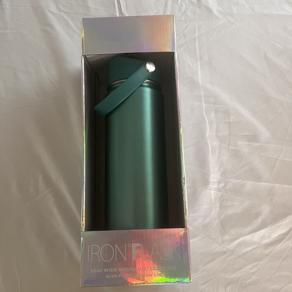Iron °FLASK Stainless Steel Sports Water Bottle Vacuum Insulated Teal 22oz NWT